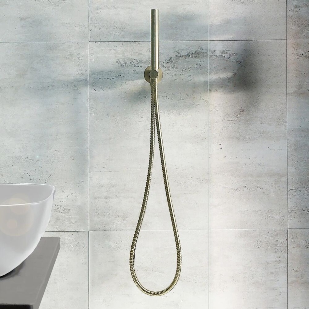 Product Lifestyle image of the JTP Vos Brushed Brass Handset Shower Wall Outlet